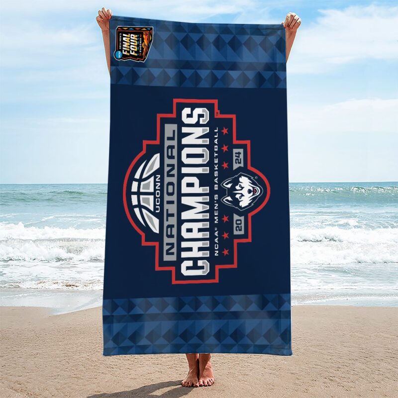 UConn Huskies Mens Basketball Rectangle Beach Towel WBT1126